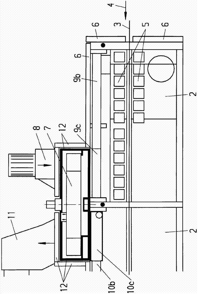 Apparatus for the heat treatment of a web of textile material