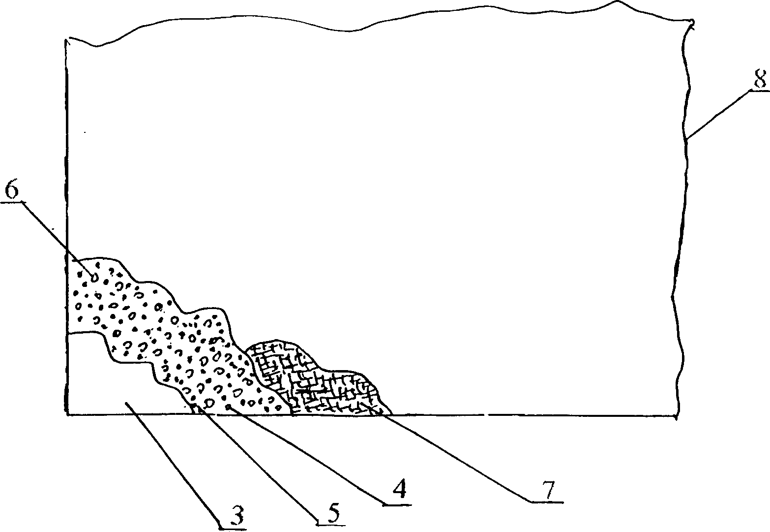 Net setting double-layered plant growth belt and its side slope afforestation engineering structure