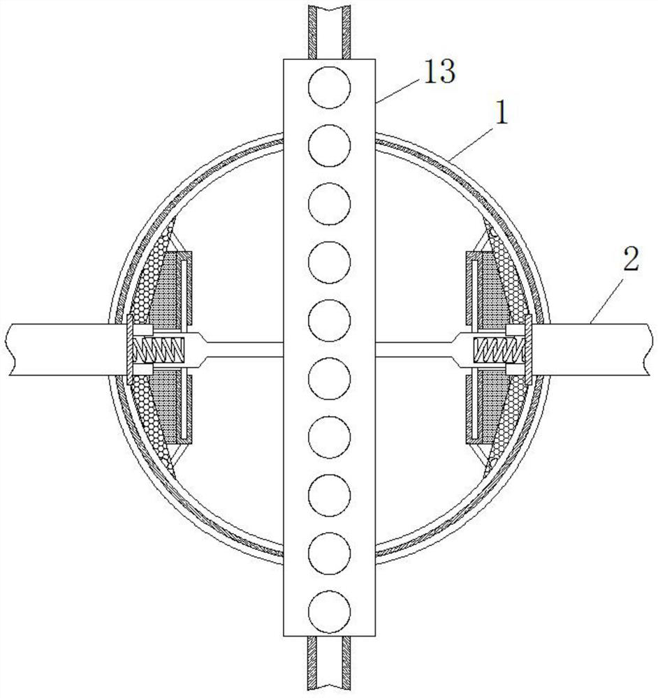 A double-axis centering LED lamp foot automatic cutting device