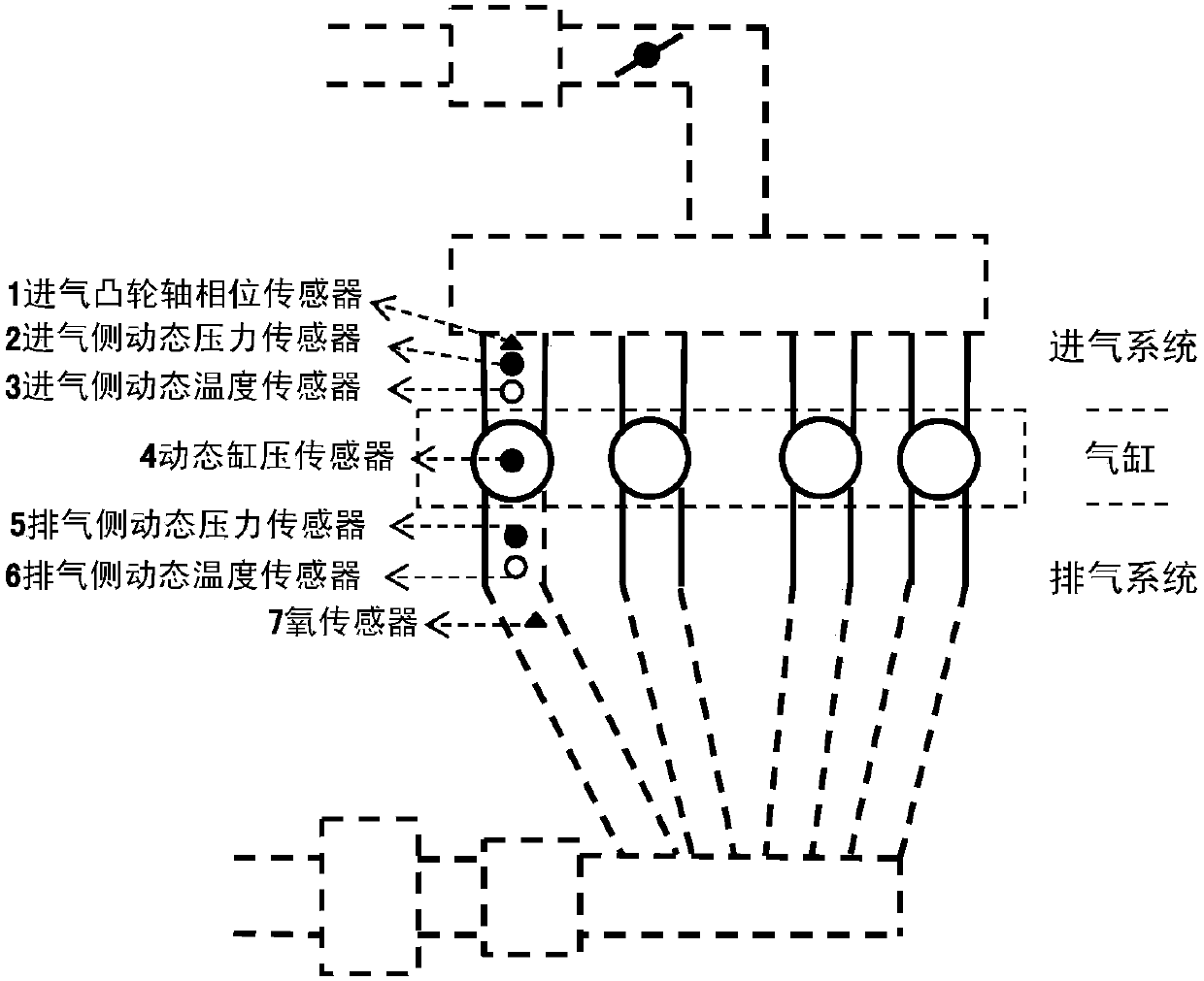 On-line detection method and device for circulating fuel injection quantity under variable operating conditions of engine