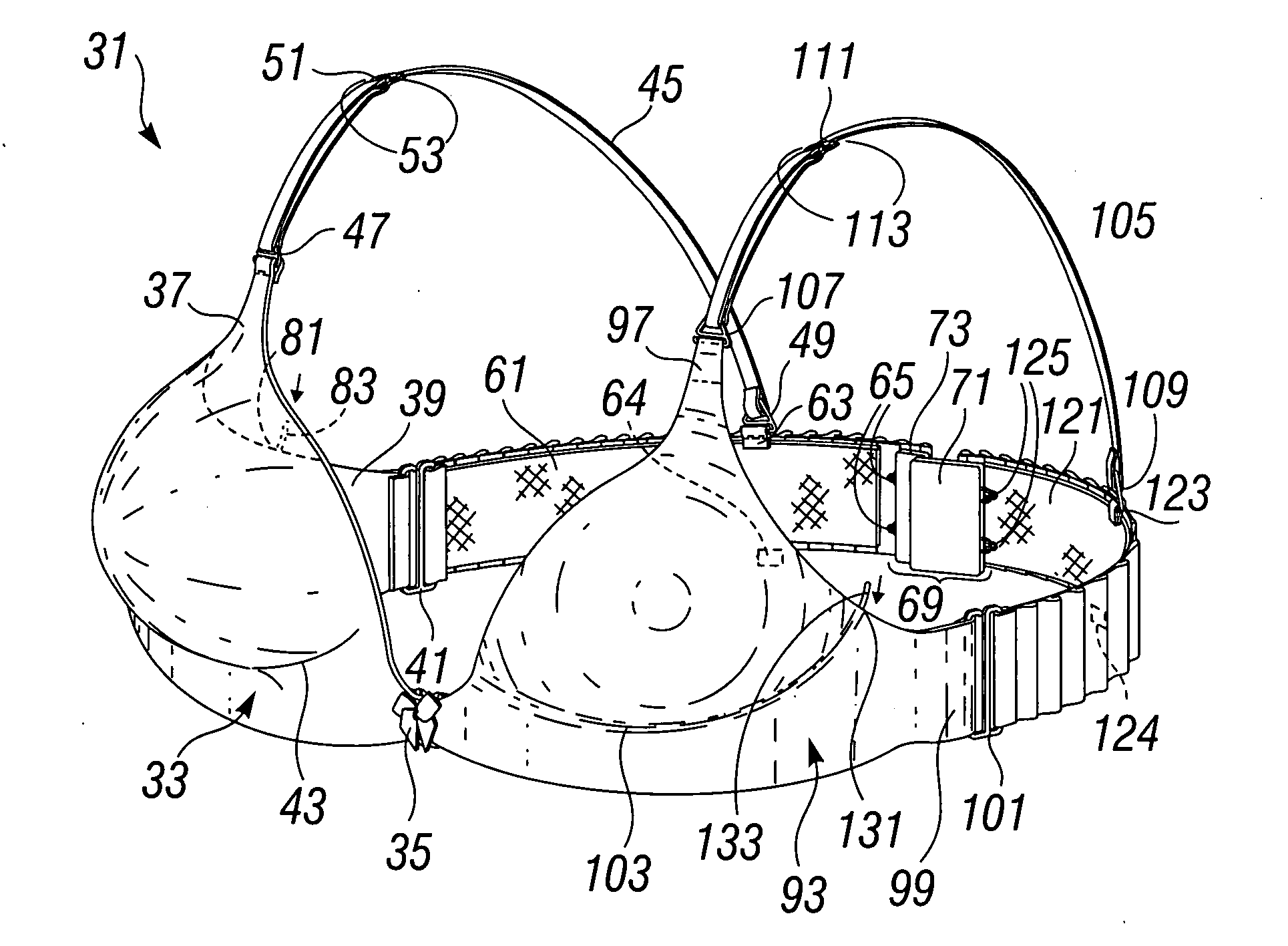 User constructed multi component bra system
