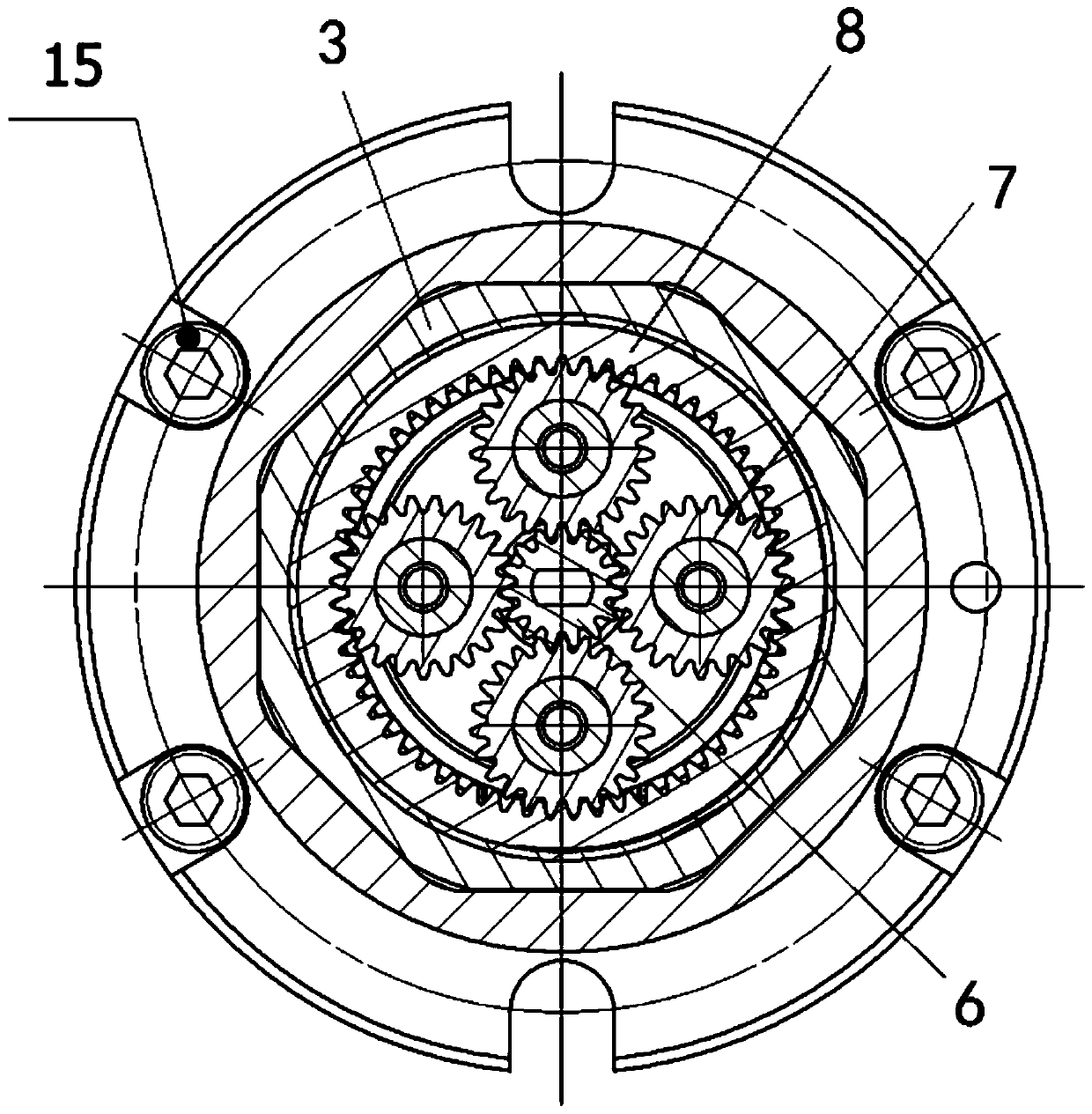 Planet differential type automatic moment varying electric control device