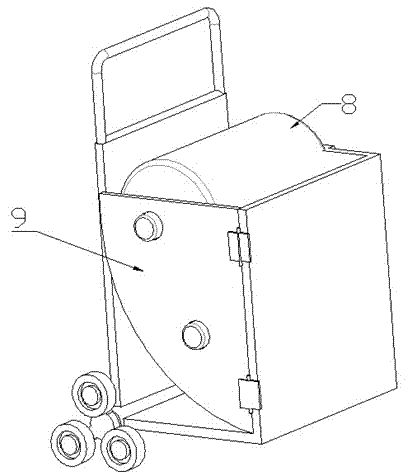 Hand buggy device capable of climbing stairs and carrying water buckets