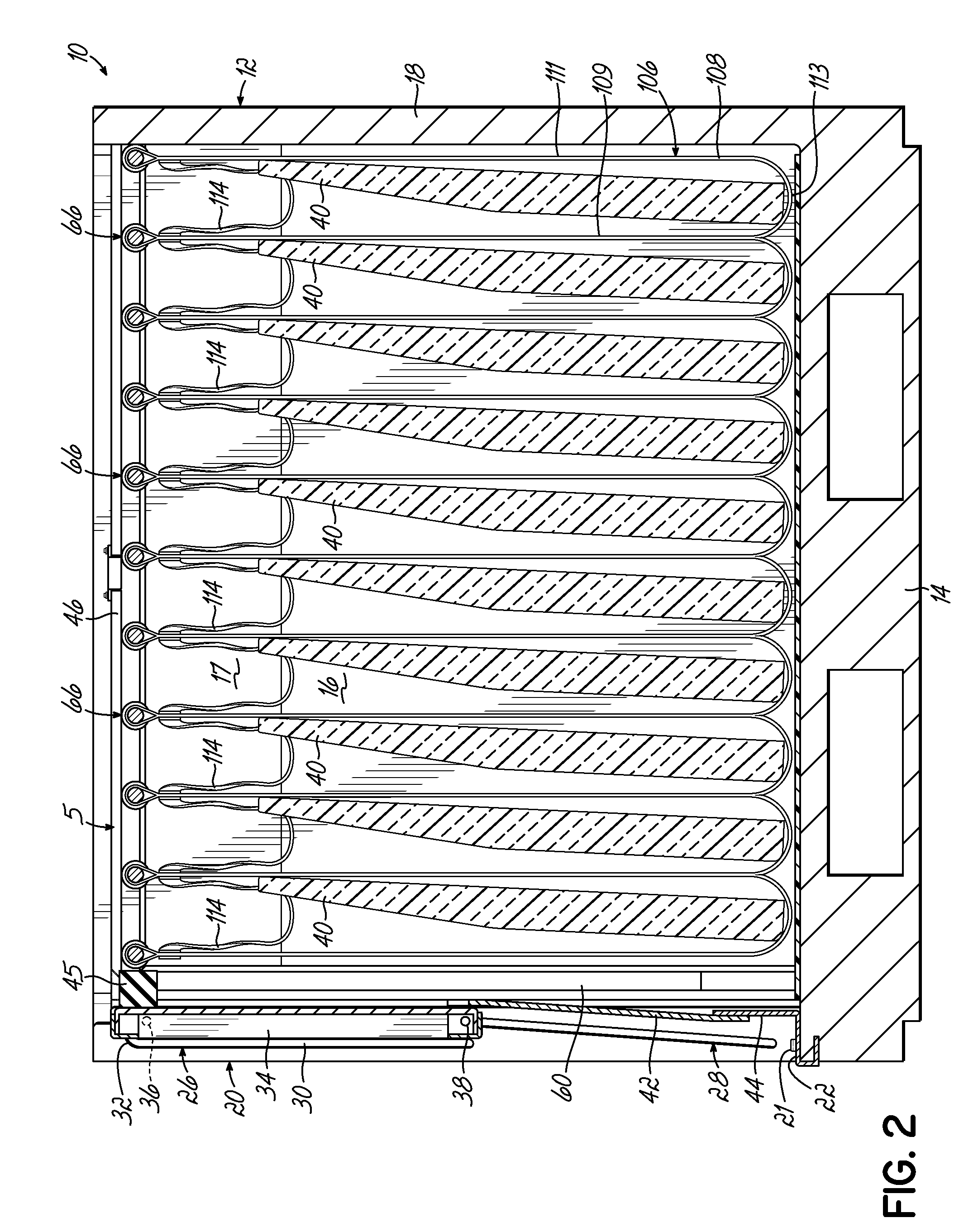 Container Having L-Shaped Tracks