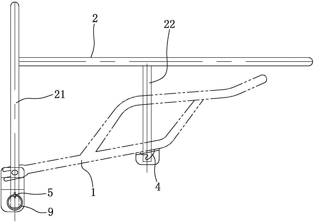 Mounting structure of quick dismounting rear goods frame of motorcycle