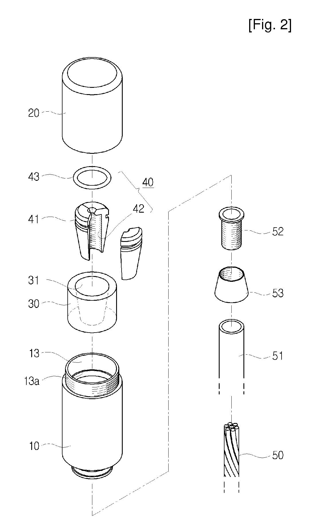 Internal Fixer For Anchor Having Releasable Tensioning Steel Wire
