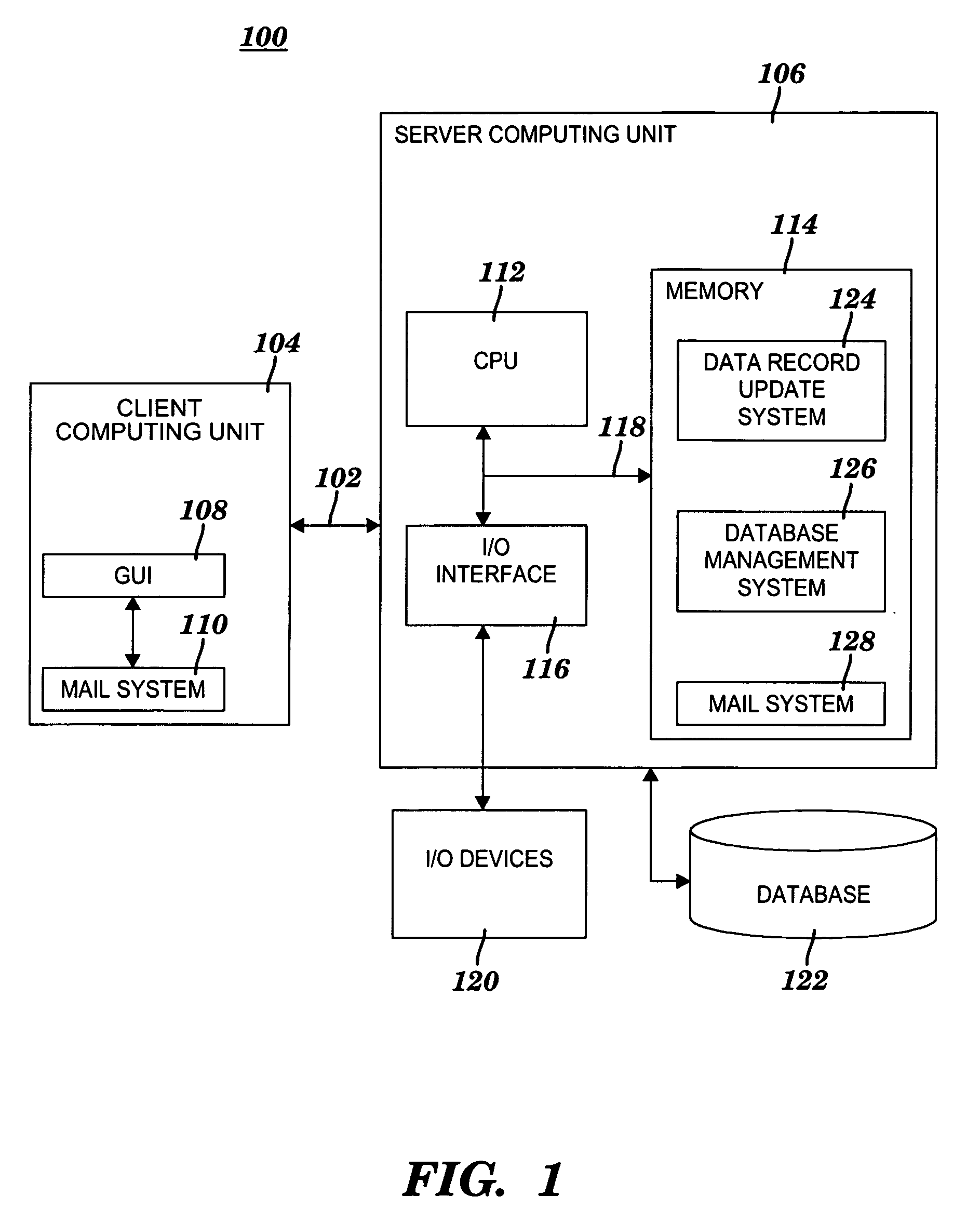 Method and system for remotely updating a status of a data record