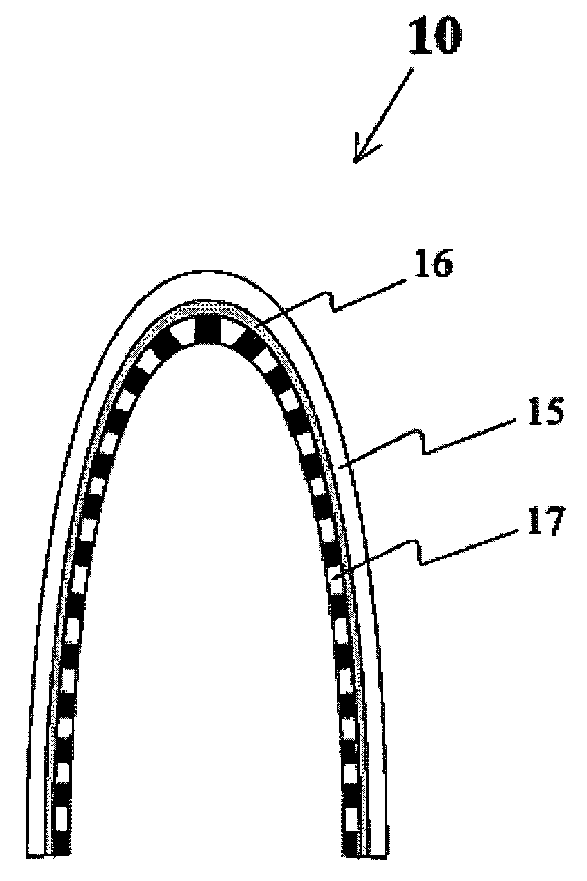 Polymeric shell adherently supported by a liner and a method of manufacture