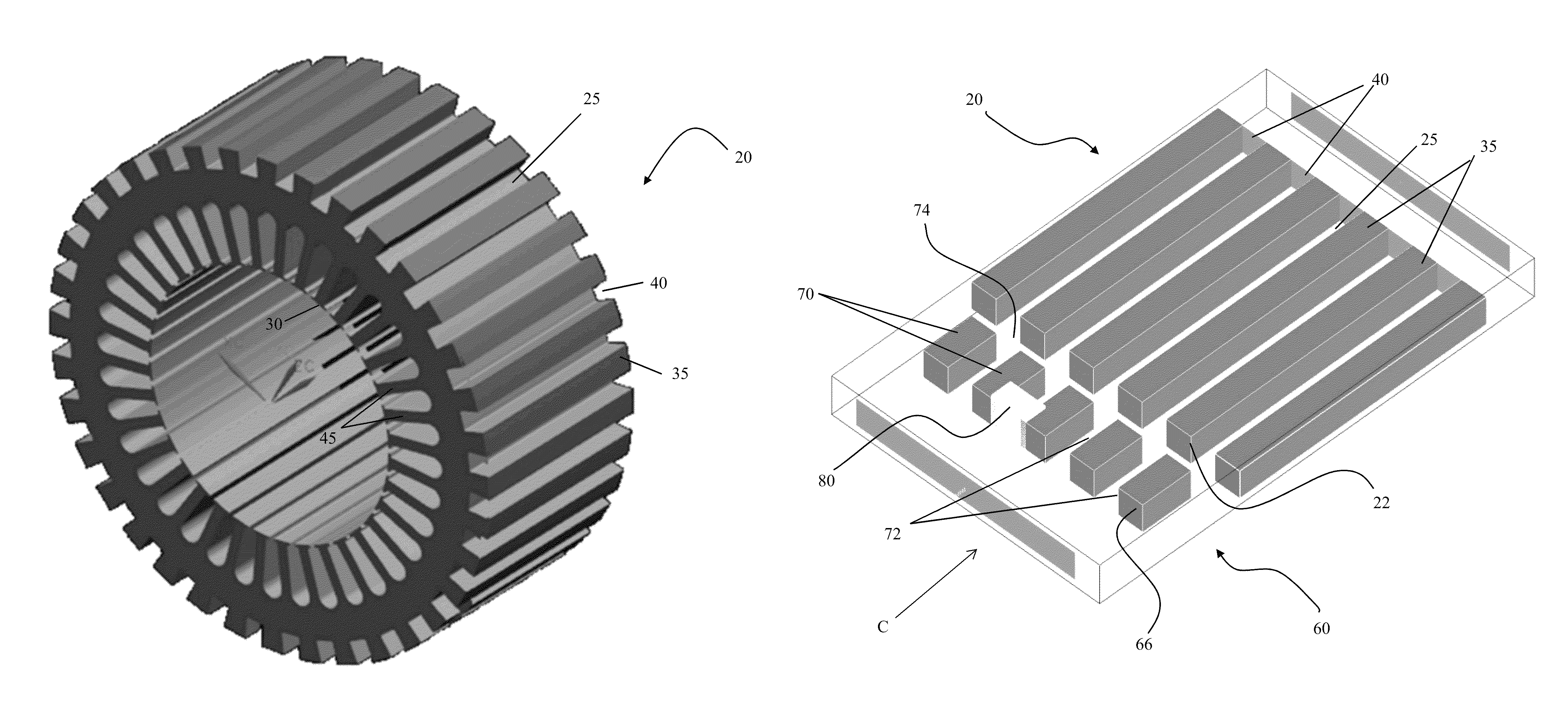 Stator cooling channel tolerant to localized blockage