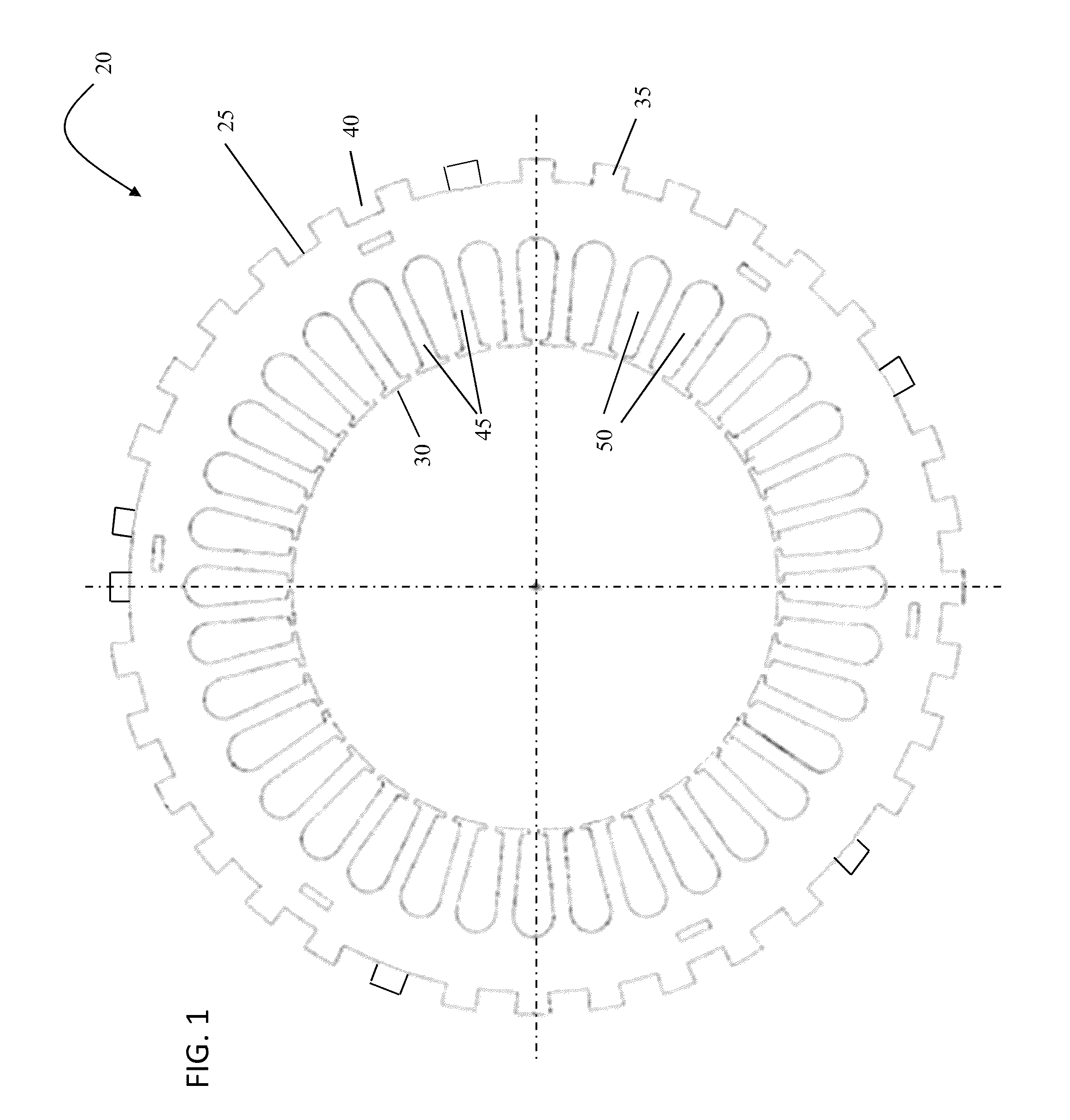 Stator cooling channel tolerant to localized blockage