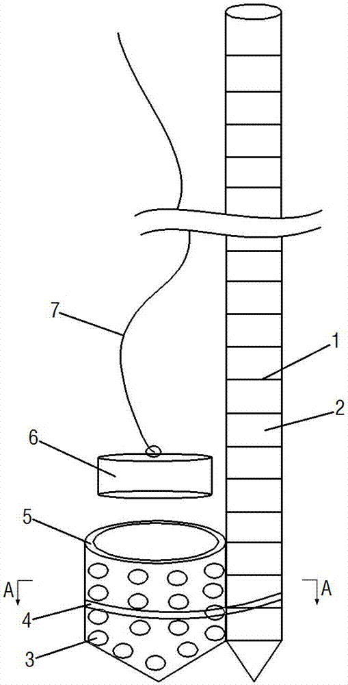 Sampling device for filter tank filler