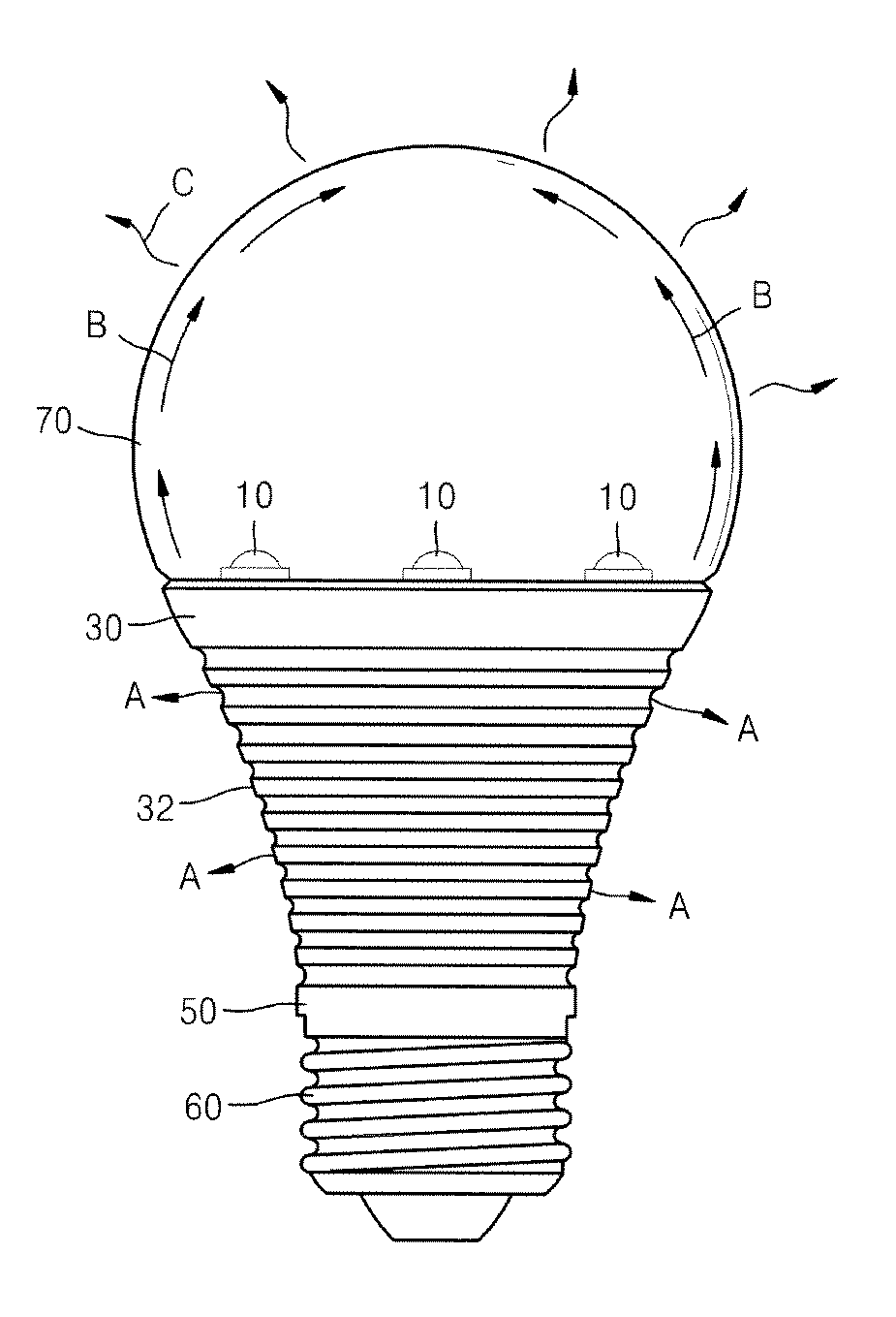 Light emitting diode (LED) lamp