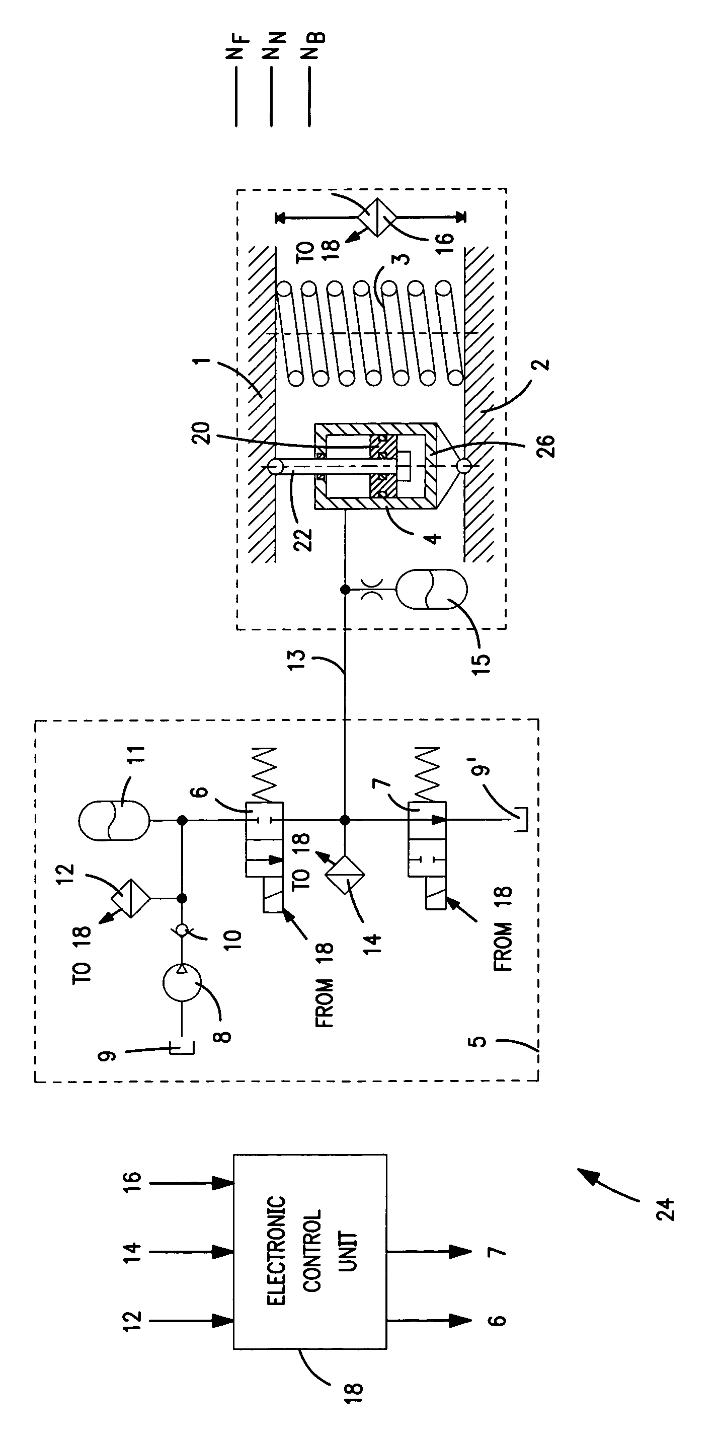 System for the secondary suspension of a superstructure of a rail vehicle having a passive spring element