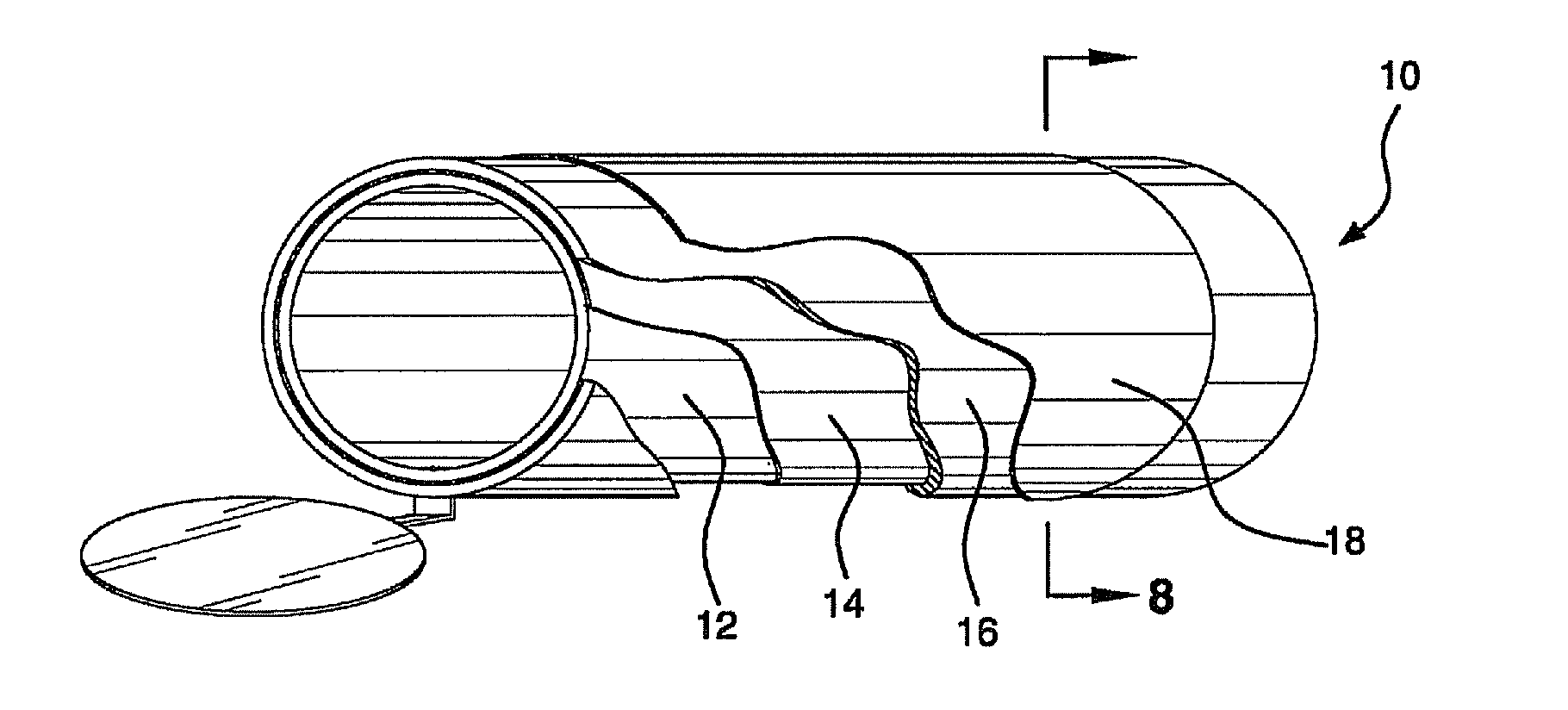 Method for incorporating an anti-counterfeiting device into a multi-walled container and the multi-walled container containing such device