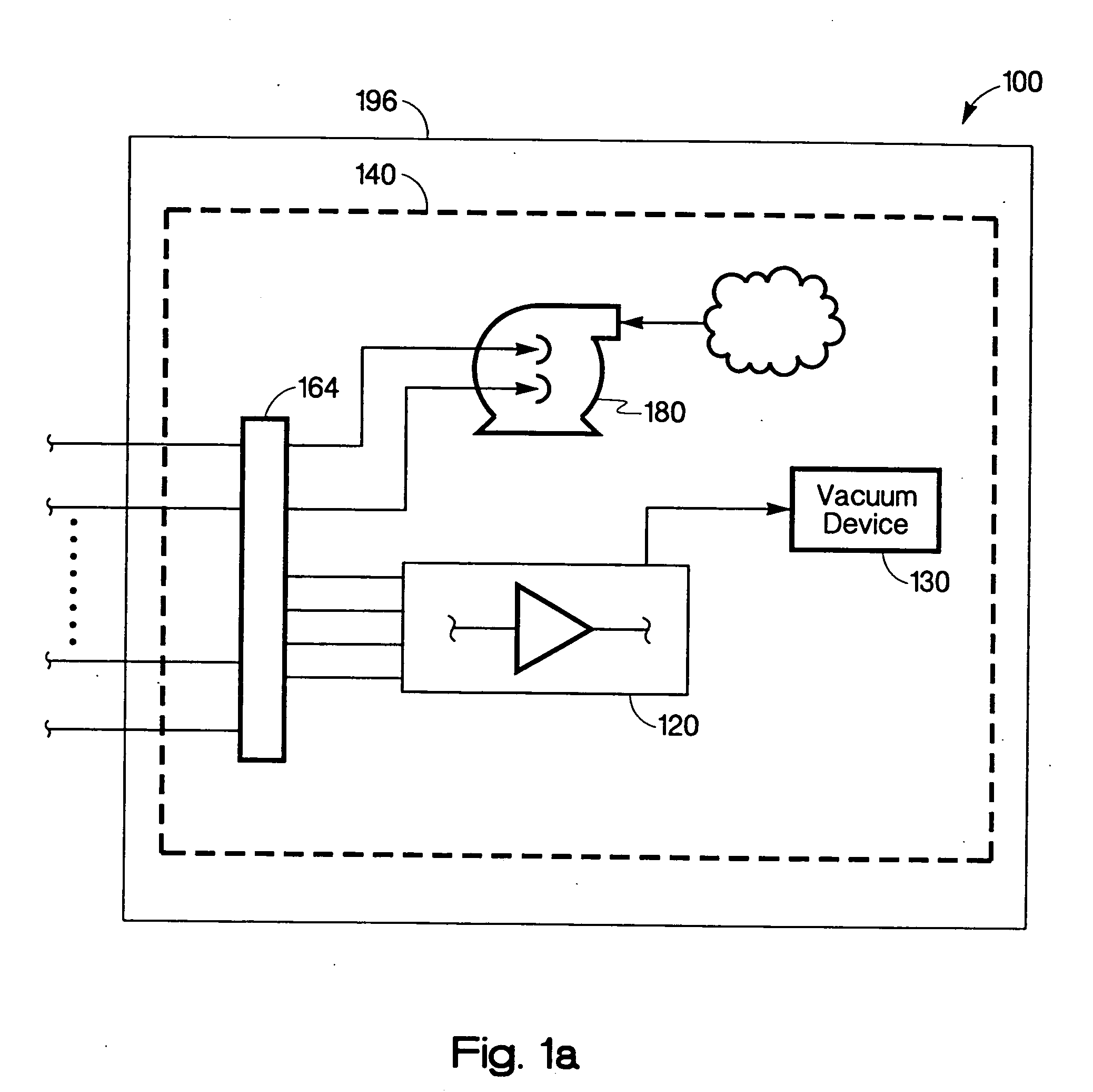 Electronic device sealed under vacuum containing a getter and method of operation