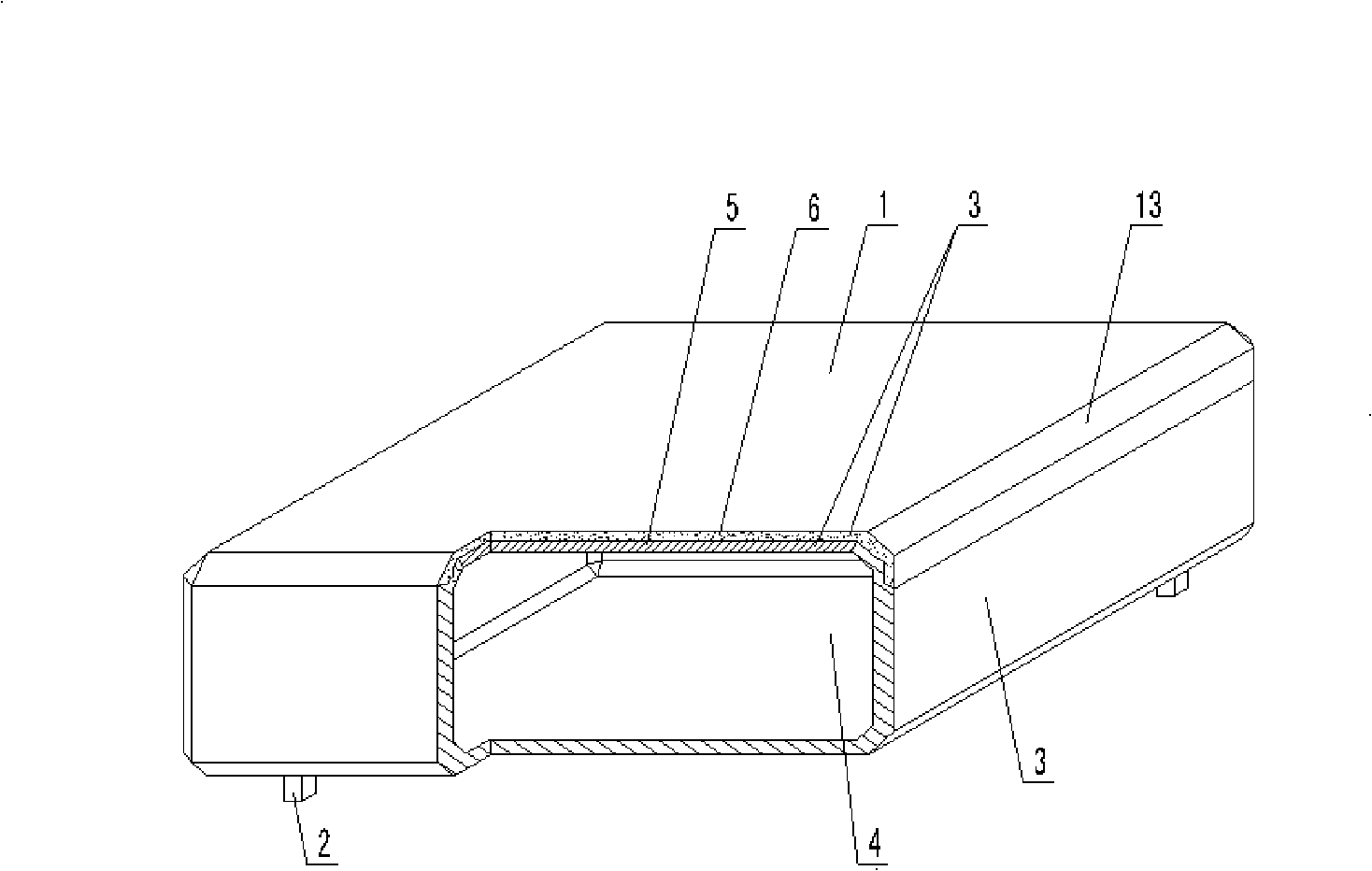 Hollow carcass for cast-in-situ concrete stuffing