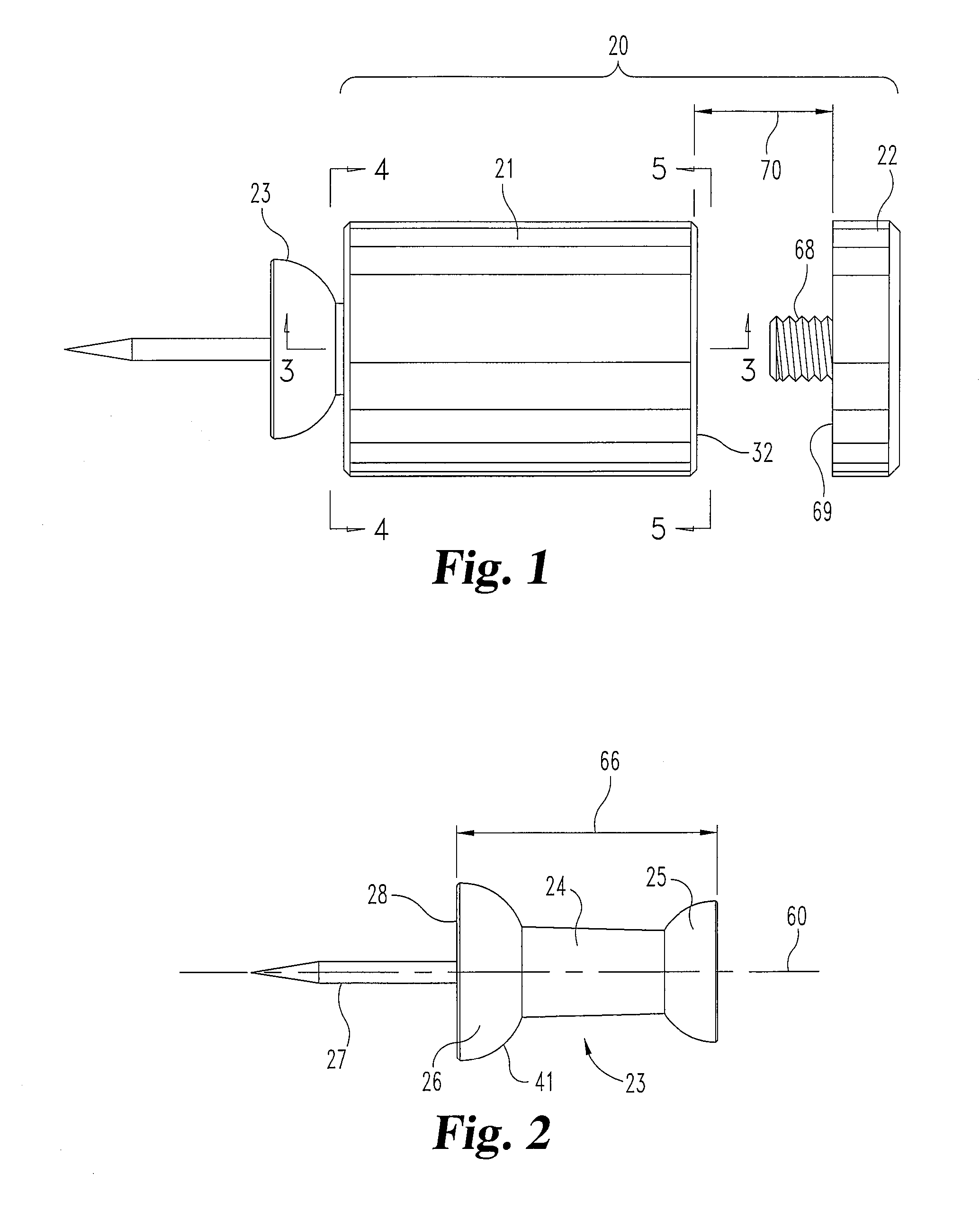 Standoff adaptor for push pin