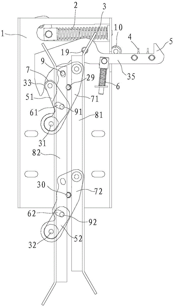 Synchronous door knife integrated with car door lock and synchronous door knife system