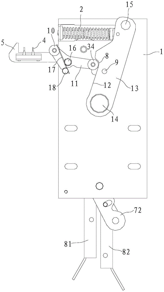 Synchronous door knife integrated with car door lock and synchronous door knife system