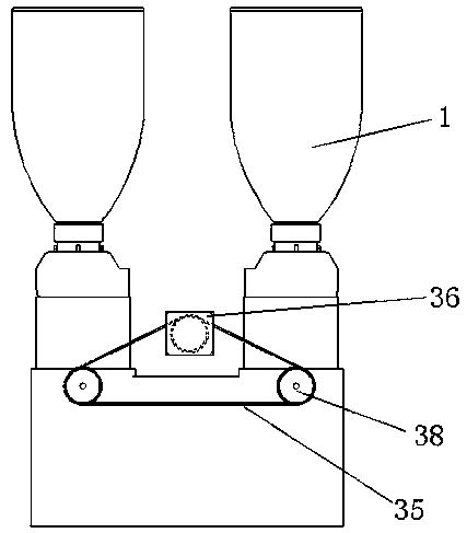 Double-bean grinding device for coffee machine