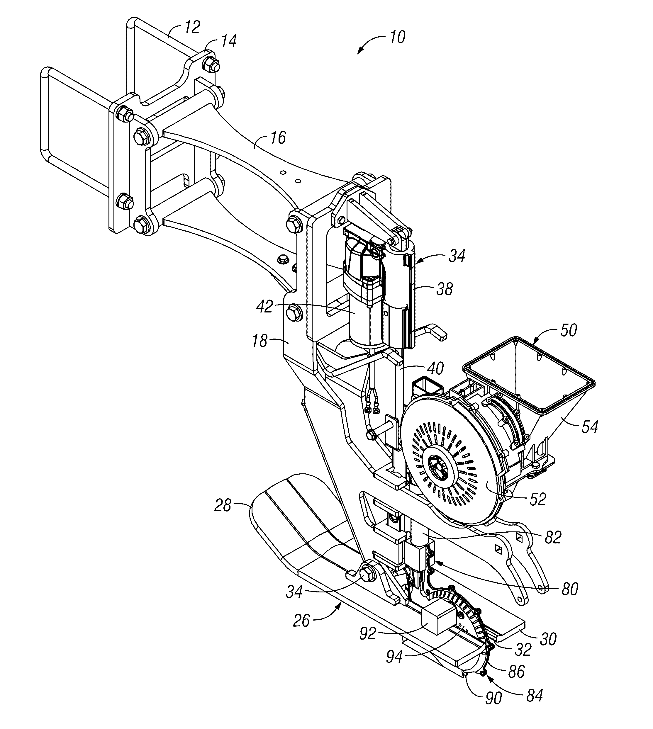 Row unit for an agricultural planting implement