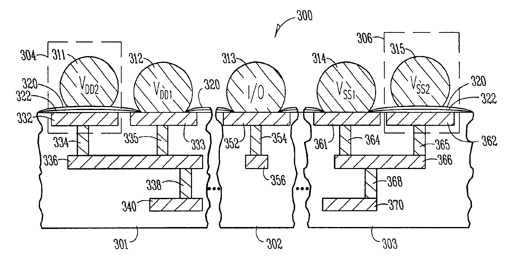 Selectable decoupling capacitors for integrated circuit and methods of use
