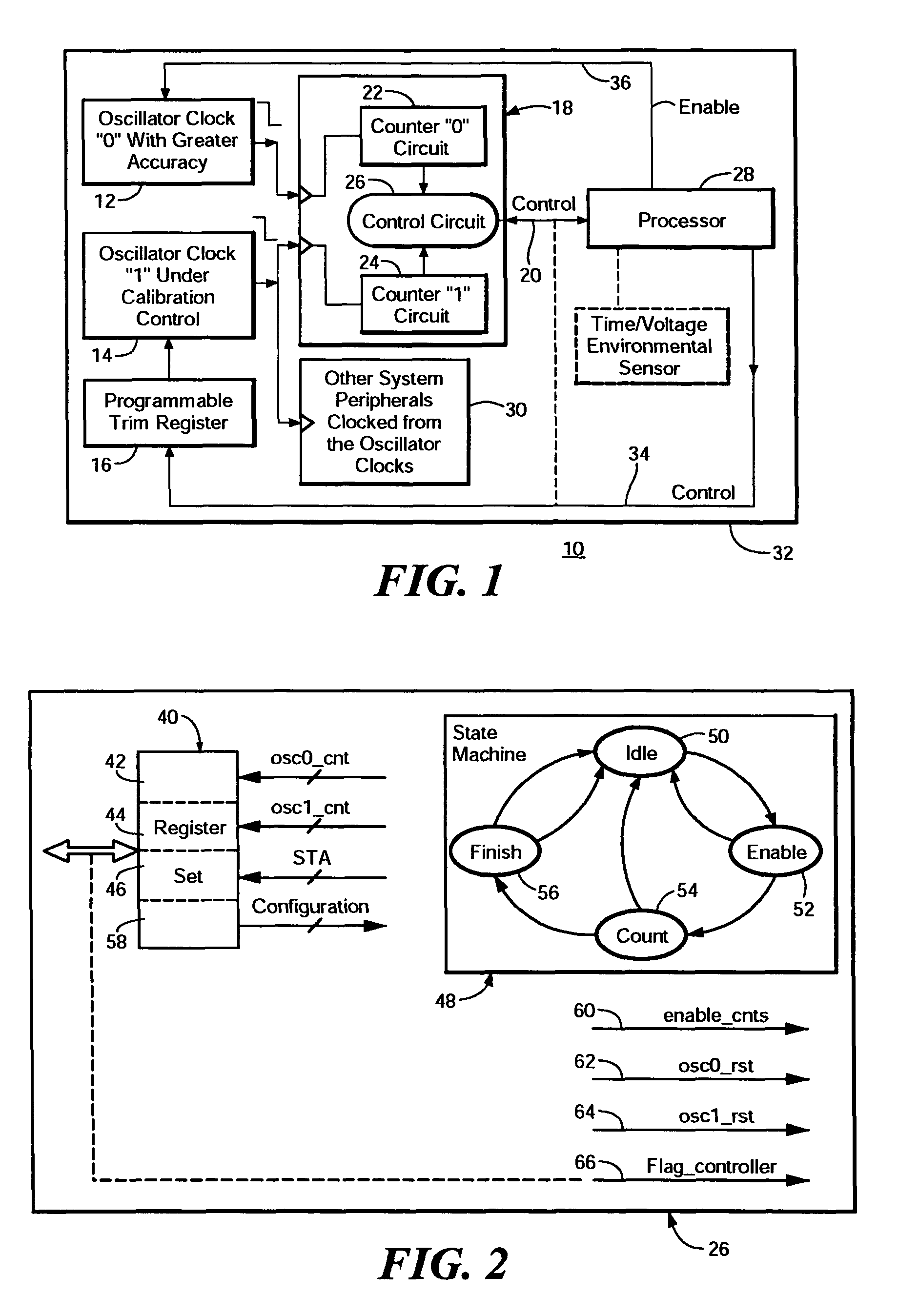 Microprocessor programmable clock calibration system and method