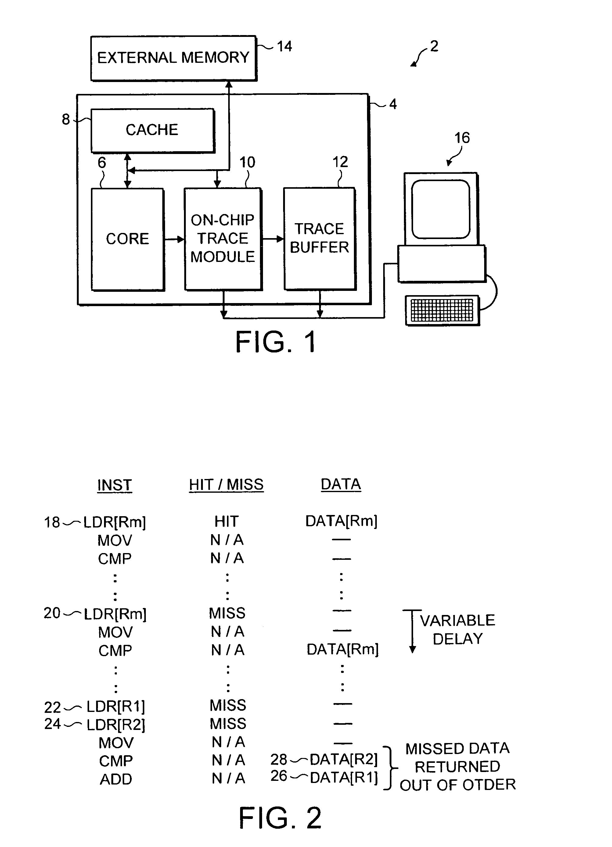 Tracing multiple data access instructions