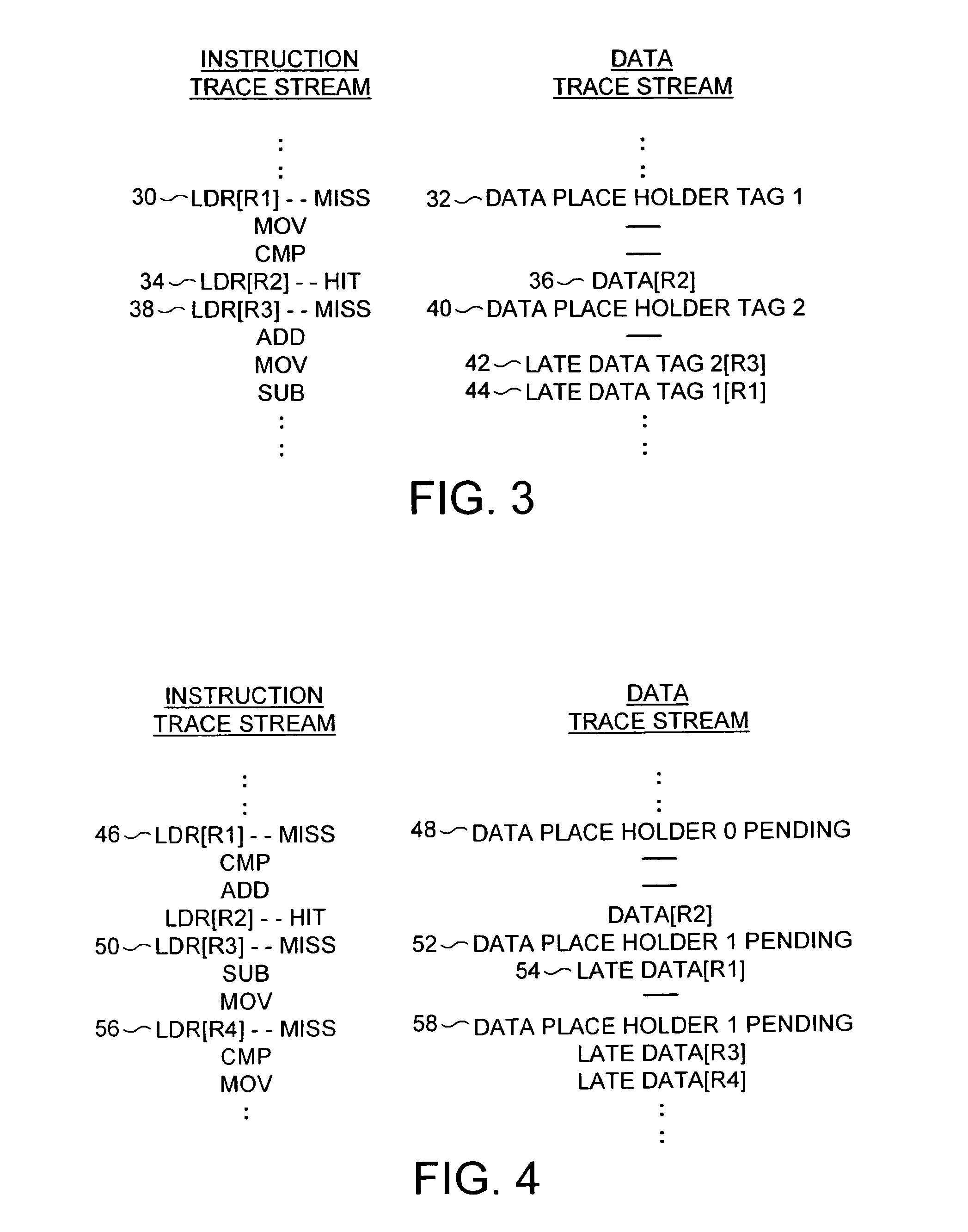 Tracing multiple data access instructions