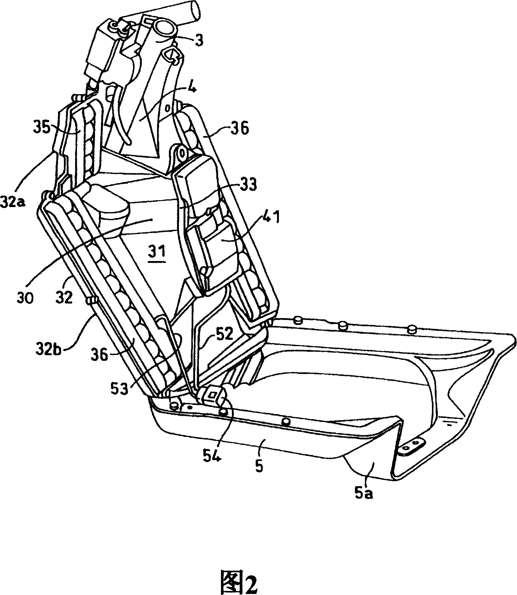 Battery holder of electric vehicle