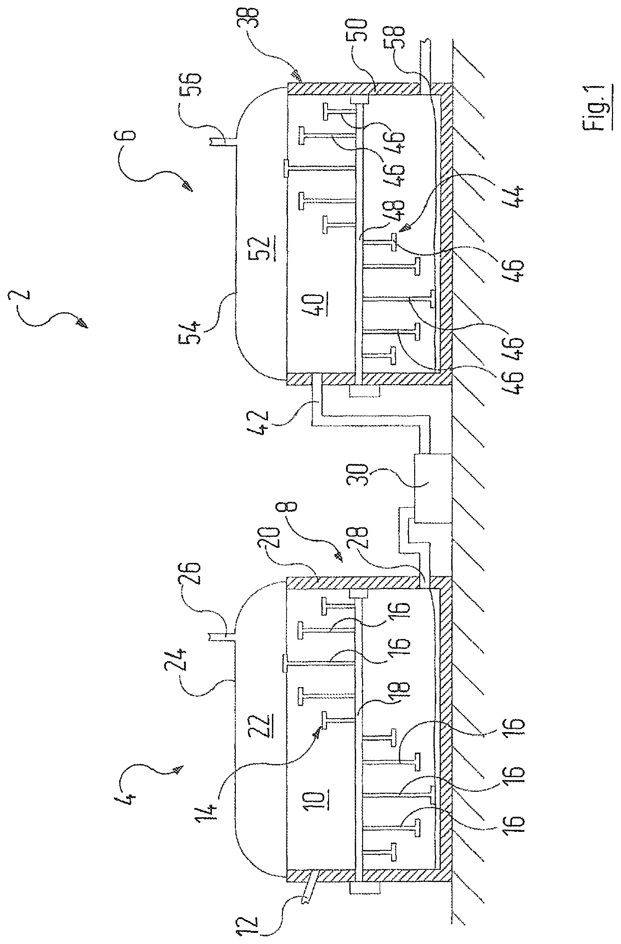 Facility and process for the recycling of biomaterial