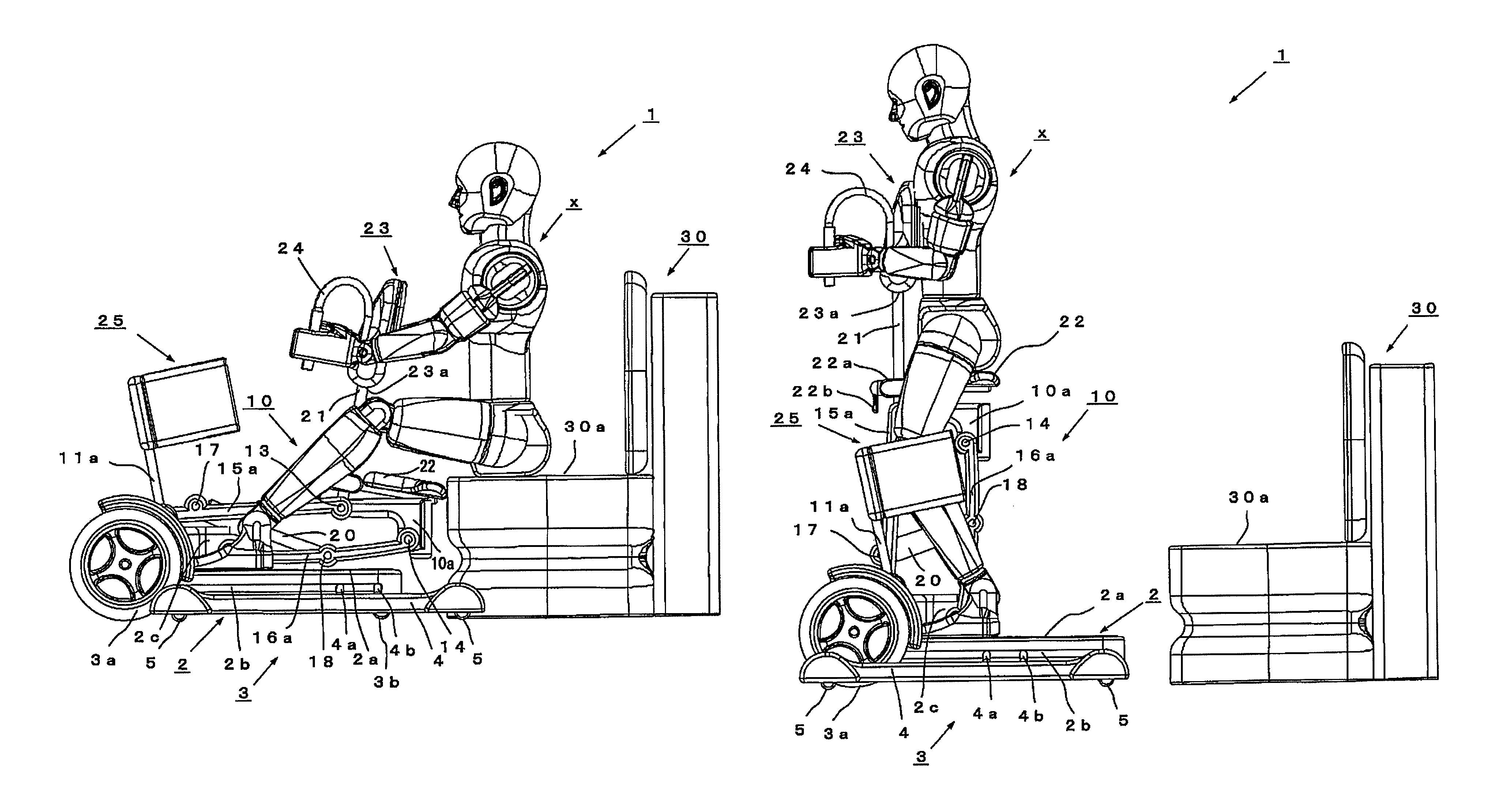 Transfer and locomotion apparatus