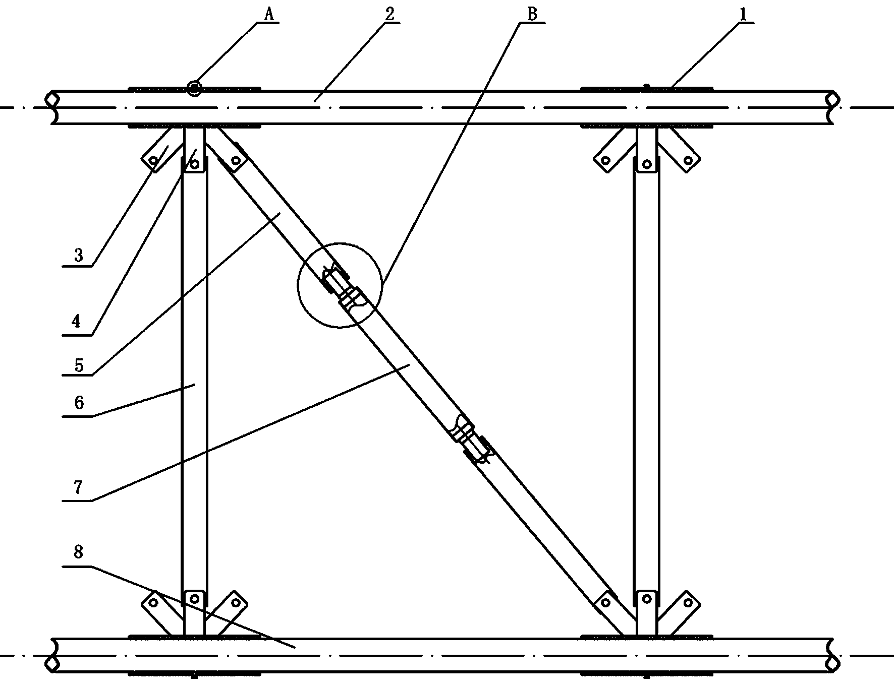 Plane truss for parallel chords