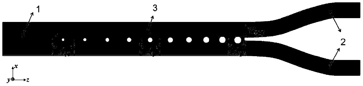 Sub-wavelength multimode Y-branch waveguide
