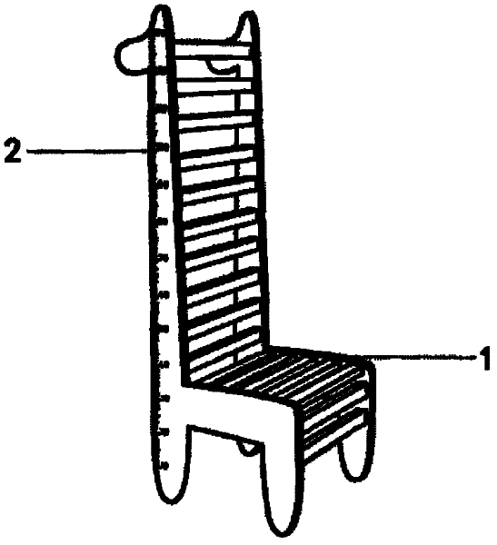 Chair capable of measuring height of children