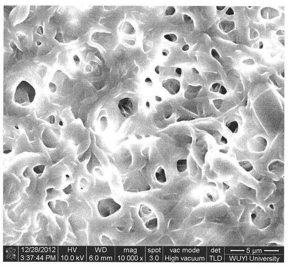 Polyvinyl alcohol/chitosan nano fiber film dressing containing nano silver and preparation thereof