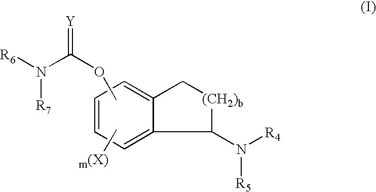 Process for the synthesis of indanylamine or aminotetralin derivatives and novel intermediates