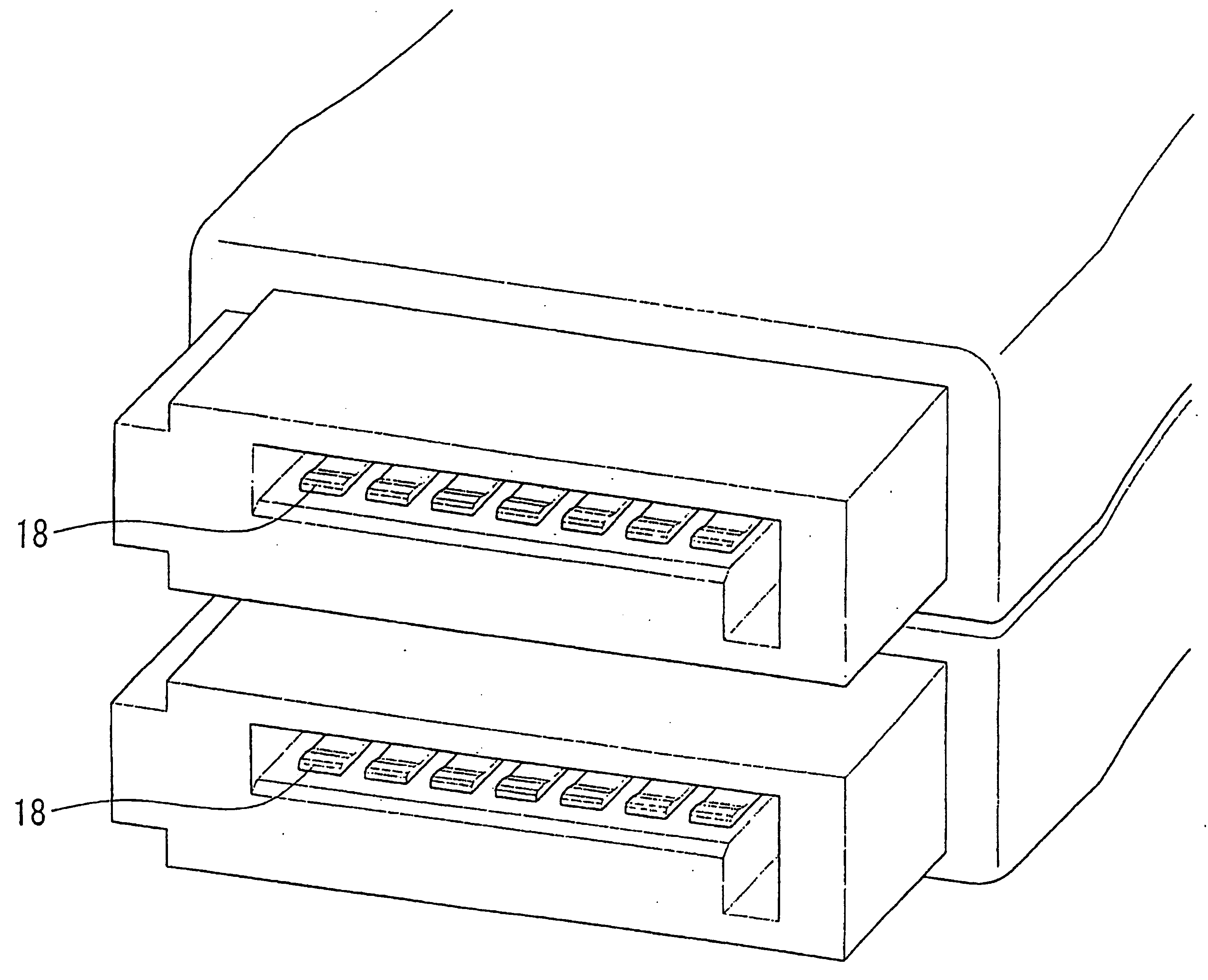 Multi-step electric connector