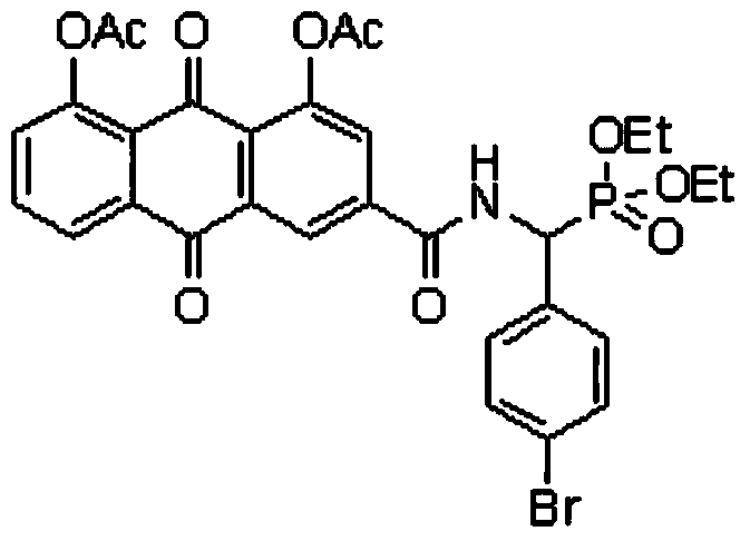 Diacerhein aminophosphonate derivatives, and synthetic method and applications thereof