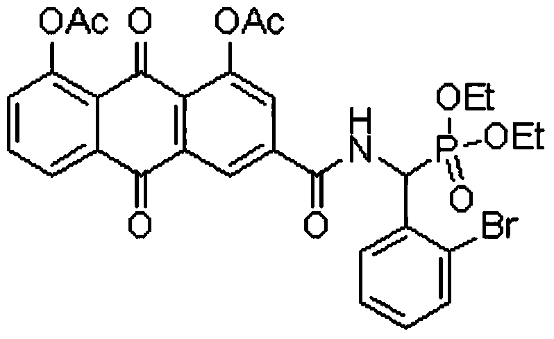 Diacerhein aminophosphonate derivatives, and synthetic method and applications thereof