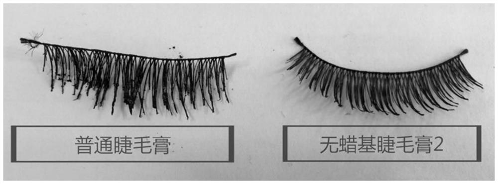 A kind of soap base type wax-free mascara and preparation method thereof