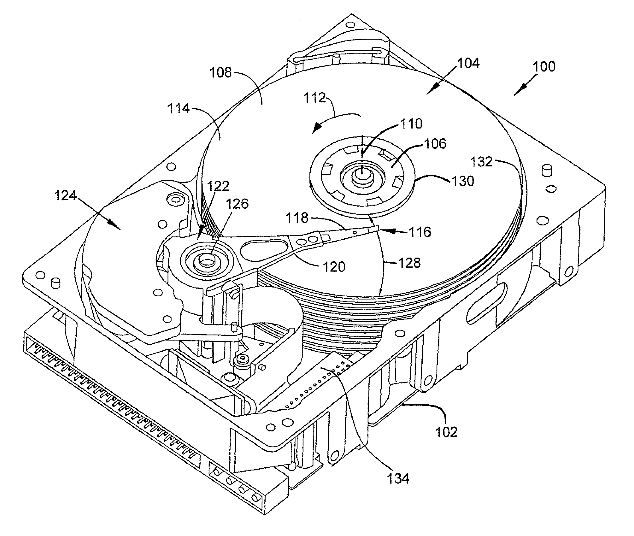 Null servo pattern for bit-patterned media