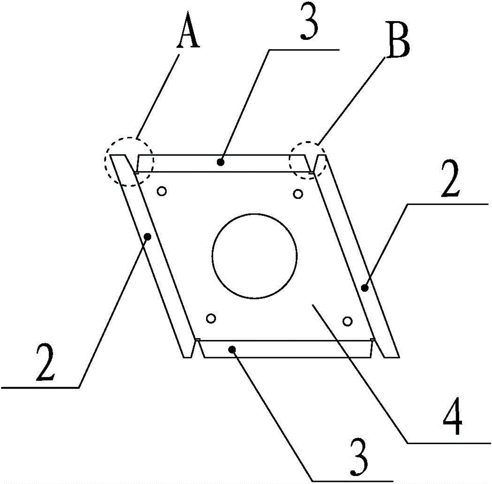 Double-diamond-shaped connecting structure
