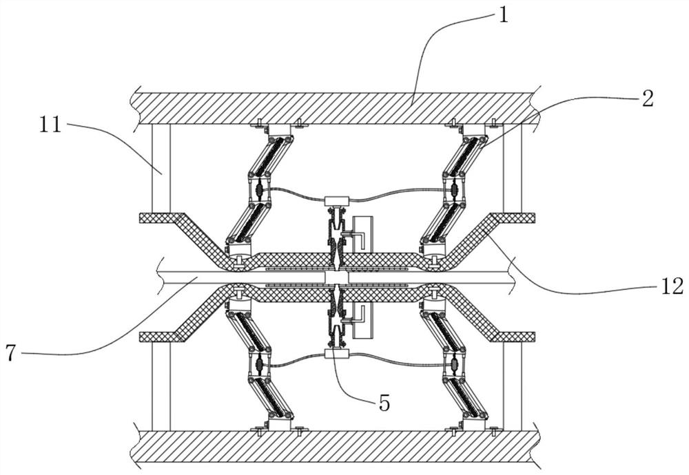 Transformer substation knife switch stabilizing assembly based on isoelastic principle