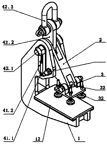Wind power blade demoulding hoisting clamp and wind power blade demoulding method