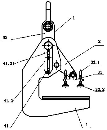 Wind power blade demoulding hoisting clamp and wind power blade demoulding method
