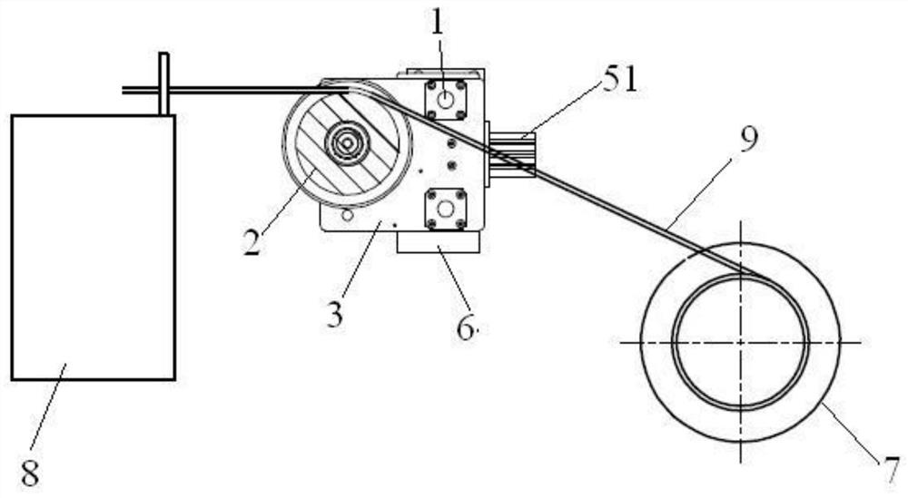 An I-shaped wheel automatic wire withdrawal mechanism