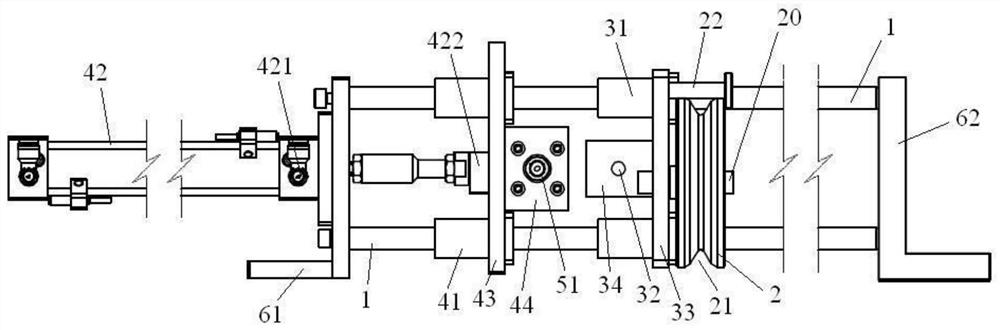 An I-shaped wheel automatic wire withdrawal mechanism