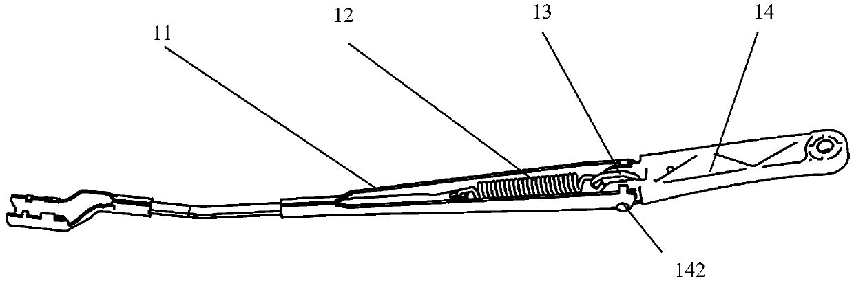 Cam-link mechanism to demount and mount wiper springs