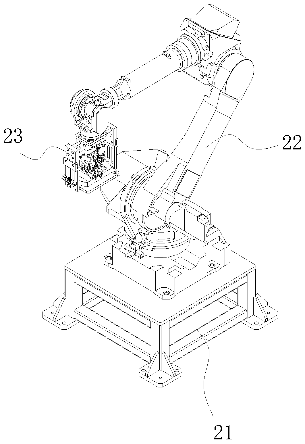 Small-batch multispecies automatic production line device and machining method thereof